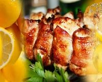 шашлик на лимонах в селі